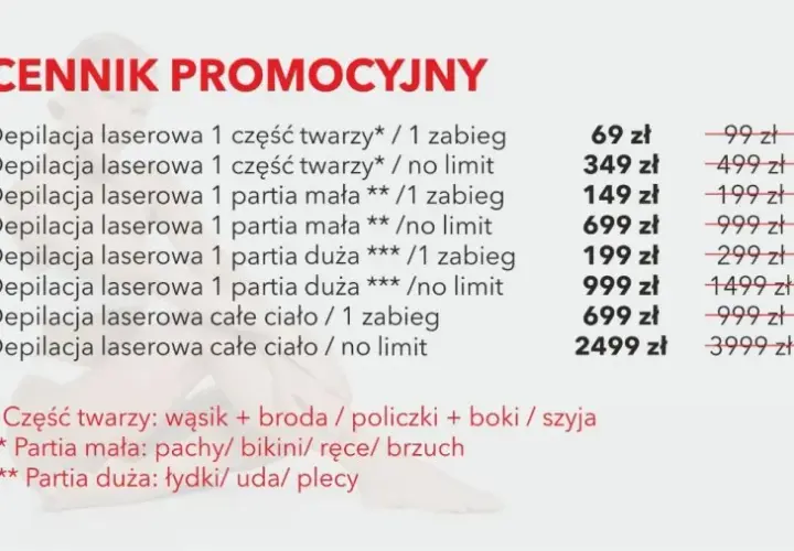 Ile kosztuje depilacja laserowa? Cennik, pakiety, oszczędności
