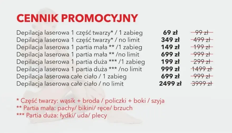 Ile kosztuje depilacja laserowa? Cennik, pakiety, oszczędności